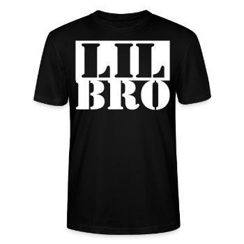BIG BRO - LIL BRO Partnerlook - Stanley/Stella Unisex Bio-T-Shirt CRAFTER - Schwarz - Vorne - Alina (178cm) & Michal (187cm)