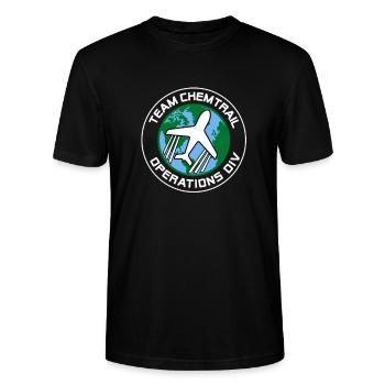 Luftfahrt-PilotTeam Chemtrail - Stanley/Stella Unisex Bio-T-Shirt CRAFTER - Schwarz - Vorne - Alina (178cm) & Michal (187cm)