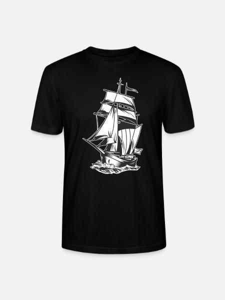 Sailing ship Sailing Ship - Stanley/Stella CRAFTER Unisex Organic T-Shirt - black