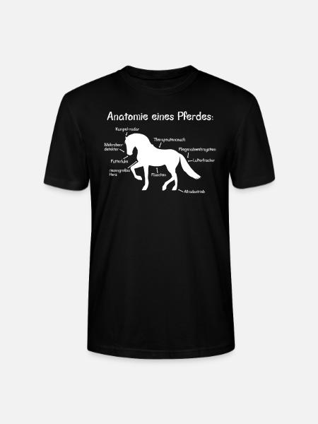 Anatomie eines Pferdes - Stanley/Stella Unisex Bio-T-Shirt CRAFTER - Schwarz