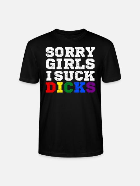 Undskyld piger, jeg sutter pikke LHBT Gay Pride Queer Homo - Stanley Stella CRAFTER unisex økologisk-T-shirt - sort