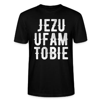 Jezu ufam Tobie - Stanley/Stella Unisex Bio-T-Shirt CRAFTER - Schwarz - Vorne - Alina (178cm) & Michal (187cm)