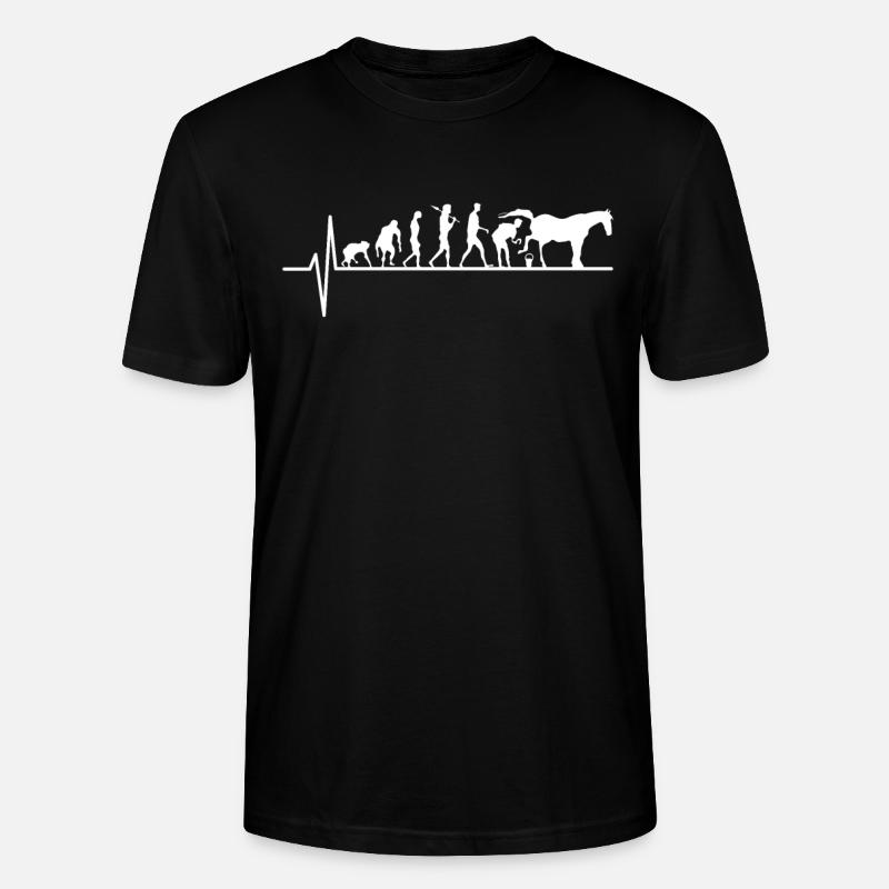 Farrier evolution heartbeat gift - Stanley/Stella CRAFTER Unisex Organic T-Shirt - black