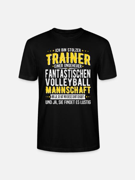 Volleyball Trainer Spruch - Stanley/Stella Unisex Bio-T-Shirt CRAFTER - Schwarz