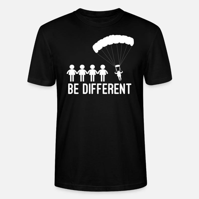 Skydiving Be different - Stanley/Stella Unisex Bio-T-Shirt CRAFTER - Schwarz