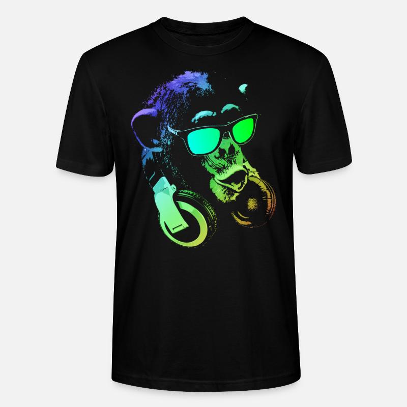 Affe DJ - Stanley/Stella Unisex Bio-T-Shirt CRAFTER - Schwarz