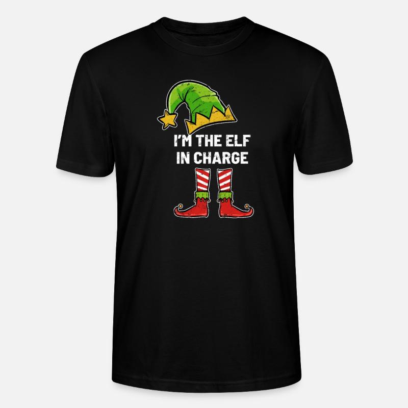 Weihnachten im Einsatz Elf - Stanley/Stella Unisex Bio-T-Shirt CRAFTER - Schwarz