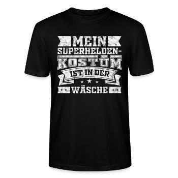 Karneval Fasching lustige Sprüche Kostüm - Stanley/Stella Unisex Bio-T-Shirt CRAFTER - Schwarz - Vorne - Alina (178cm) & Michal (187cm)