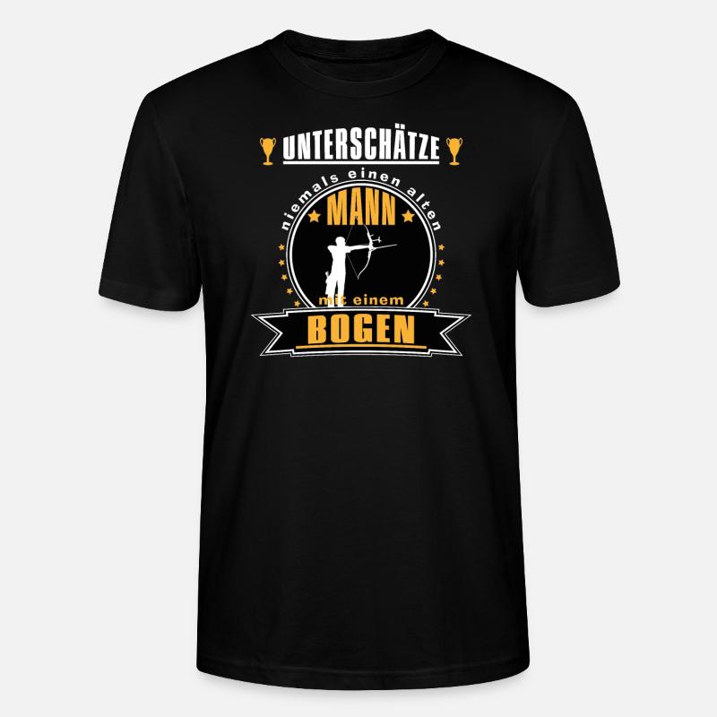 Alter Mann Bogen - Stanley/Stella Unisex Bio-T-Shirt CRAFTER - Schwarz