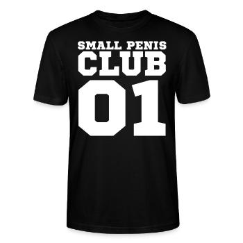 Small Penis Club 01 Mikropenis Micropenis Party - Stanley/Stella CRAFTER Unisex Organic T-Shirt - black - Front - Alina (178cm) & Michal (187cm)