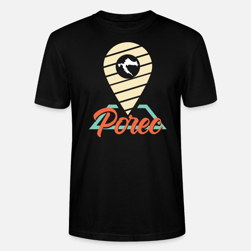 Porec - T-shirt bio CRAFTER Stanley Stella Unisexe - noir