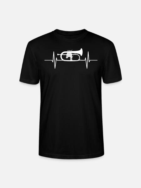 Bugle - fréquence cardiaque - T-shirt bio CRAFTER Stanley Stella Unisexe - noir