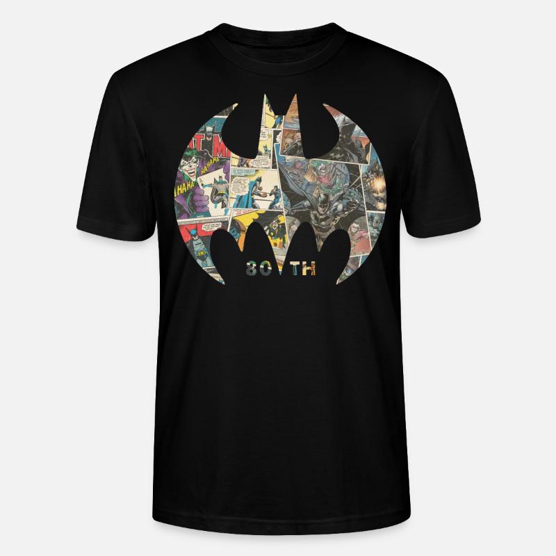 Batman 80 Jahre Comic - Stanley/Stella Unisex Bio-T-Shirt CRAFTER - Schwarz