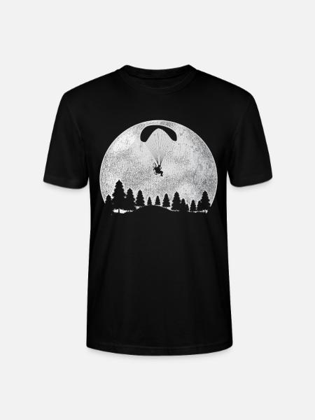 Paragliding Mond - Stanley/Stella Unisex Bio-T-Shirt CRAFTER - Schwarz
