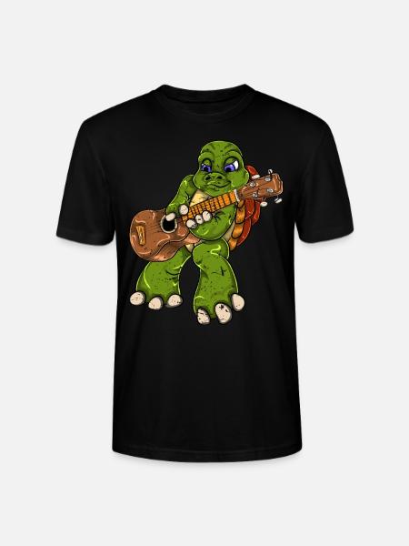 Turtle music guitar - Stanley/Stella CRAFTER Unisex Organic T-Shirt - black