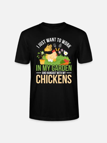 Chicken Garden - Stanley/Stella CRAFTER Unisex Organic T-Shirt - black