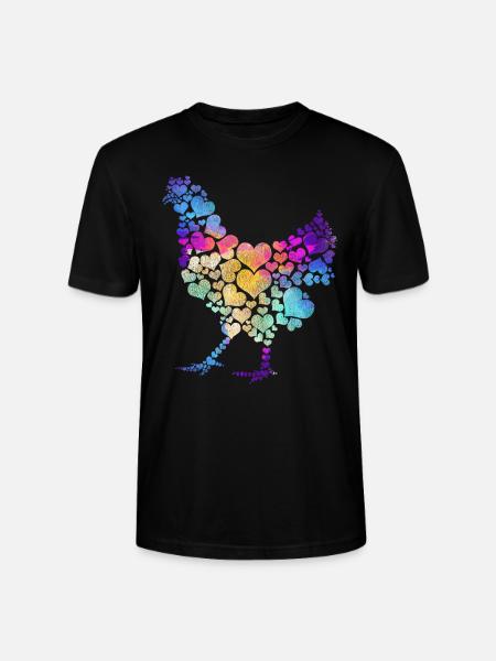 Chicken Love Gift - Stanley/Stella CRAFTER Unisex Organic T-Shirt - black
