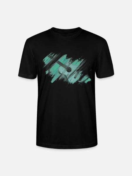 acoustic guitar - Stanley/Stella CRAFTER Unisex Organic T-Shirt - black