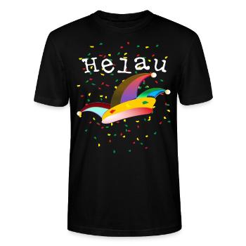 Helau Karneval - Fasching Narrenkappe - Stanley/Stella Unisex Bio-T-Shirt CRAFTER - Schwarz - Vorne - Alina (178cm) & Michal (187cm)