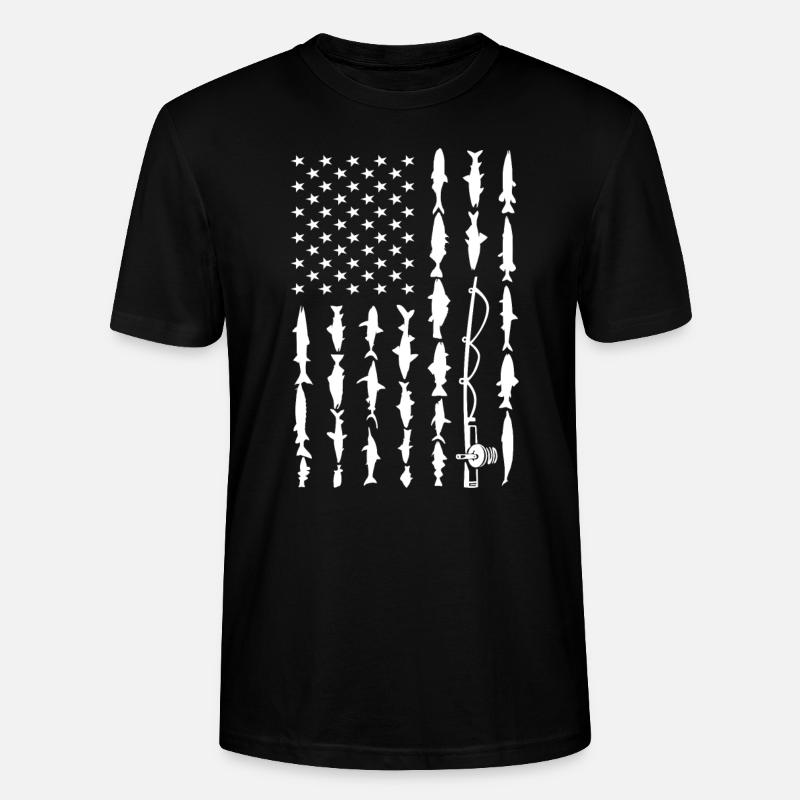 Fisch Flagge - Stanley/Stella Unisex Bio-T-Shirt CRAFTER - Schwarz