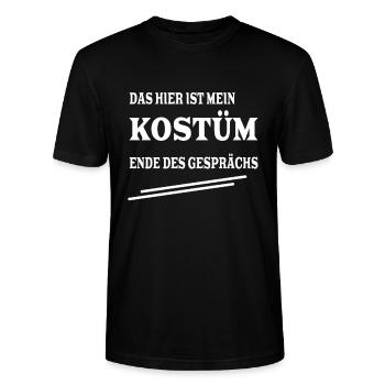 Das hier ist mein Kostüm zu Karneval - Stanley/Stella Unisex Bio-T-Shirt CRAFTER - Schwarz - Vorne - Alina (178cm) & Michal (187cm)