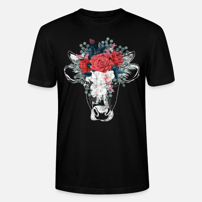 Fleurs de vache - T-shirt bio CRAFTER Stanley Stella Unisexe - noir