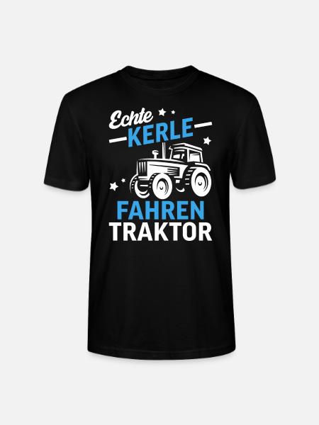 Echte Kerle fahren Traktor - Stanley/Stella Unisex Bio-T-Shirt CRAFTER - Schwarz