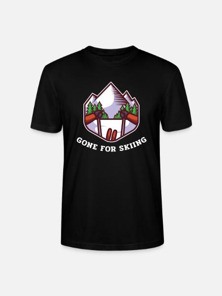 Gone For Skiing - Stanley/Stella CRAFTER Unisex Organic T-Shirt - black