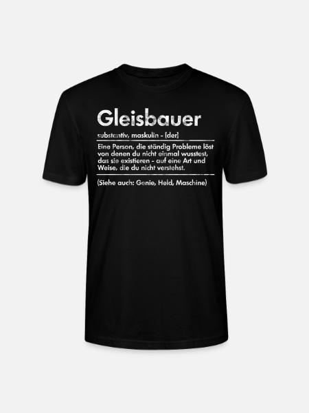 Gleisbauer Spruch - Stanley/Stella Unisex Bio-T-Shirt CRAFTER - Schwarz