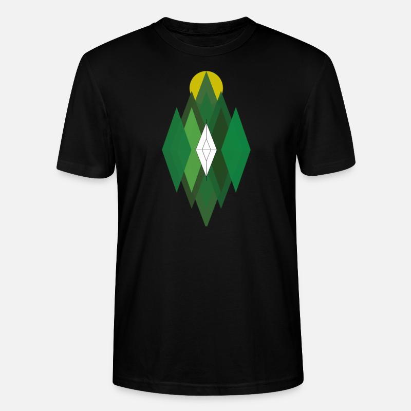 Zelt vor Bäumen - Stanley/Stella Unisex Bio-T-Shirt CRAFTER - Schwarz