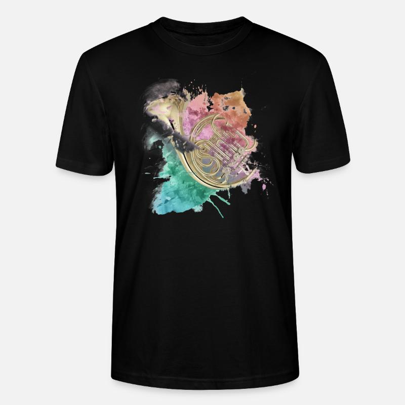 corne - T-shirt bio CRAFTER Stanley Stella Unisexe - noir