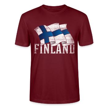 Finlande - T-shirt bio CRAFTER Stanley Stella Unisexe - bordeaux - Devant - Alina (178cm) & Michal (187cm)