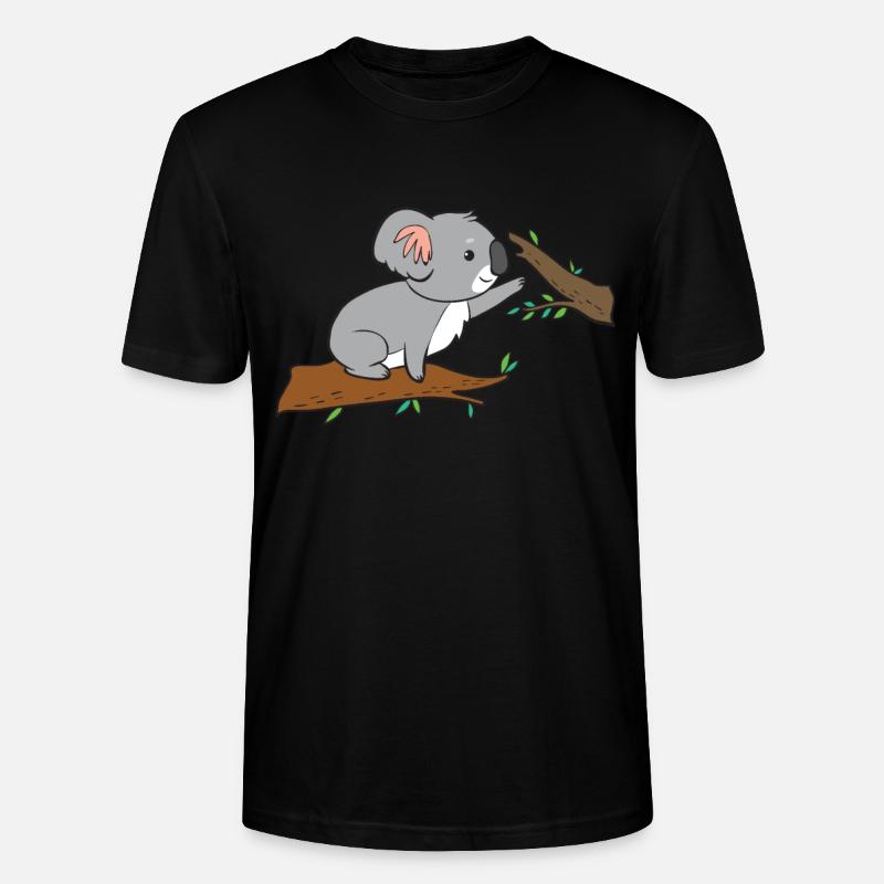 Koala - beim klettern - Stanley/Stella Unisex Bio-T-Shirt CRAFTER - Schwarz