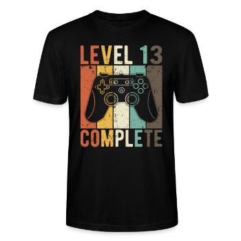 13. Geburtstag Jungen Gamer Geschenk - Stanley/Stella Unisex Bio-T-Shirt CRAFTER - Schwarz - Vorne - Alina (178cm) & Michal (187cm)