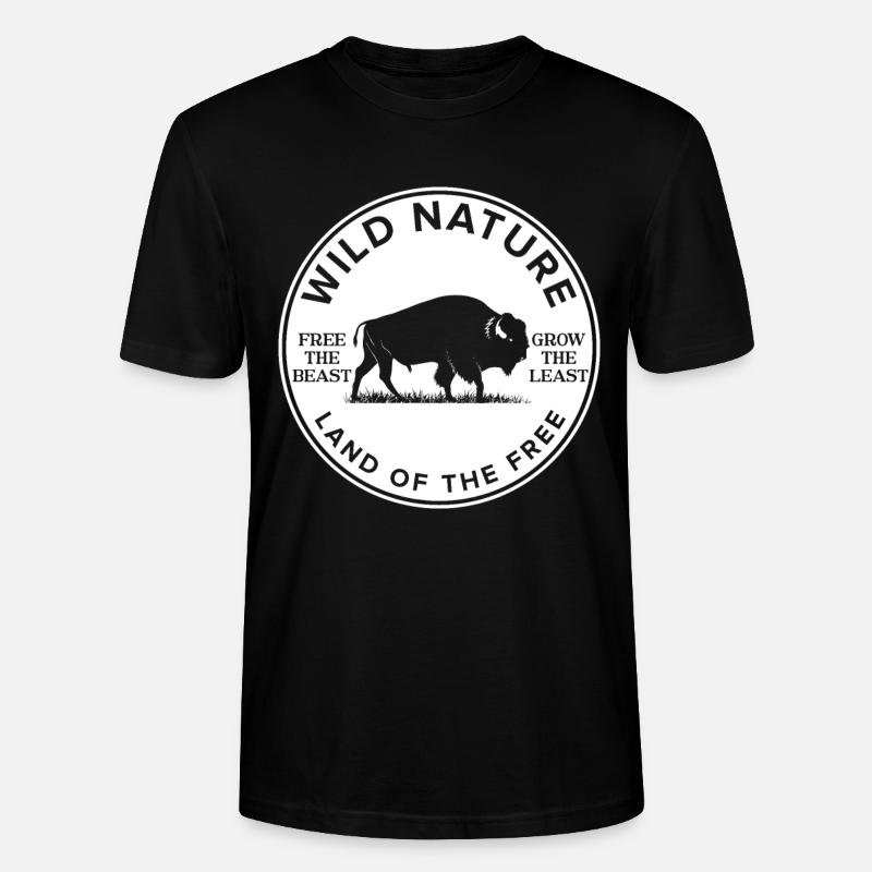 Büffel - Stanley/Stella Unisex Bio-T-Shirt CRAFTER - Schwarz