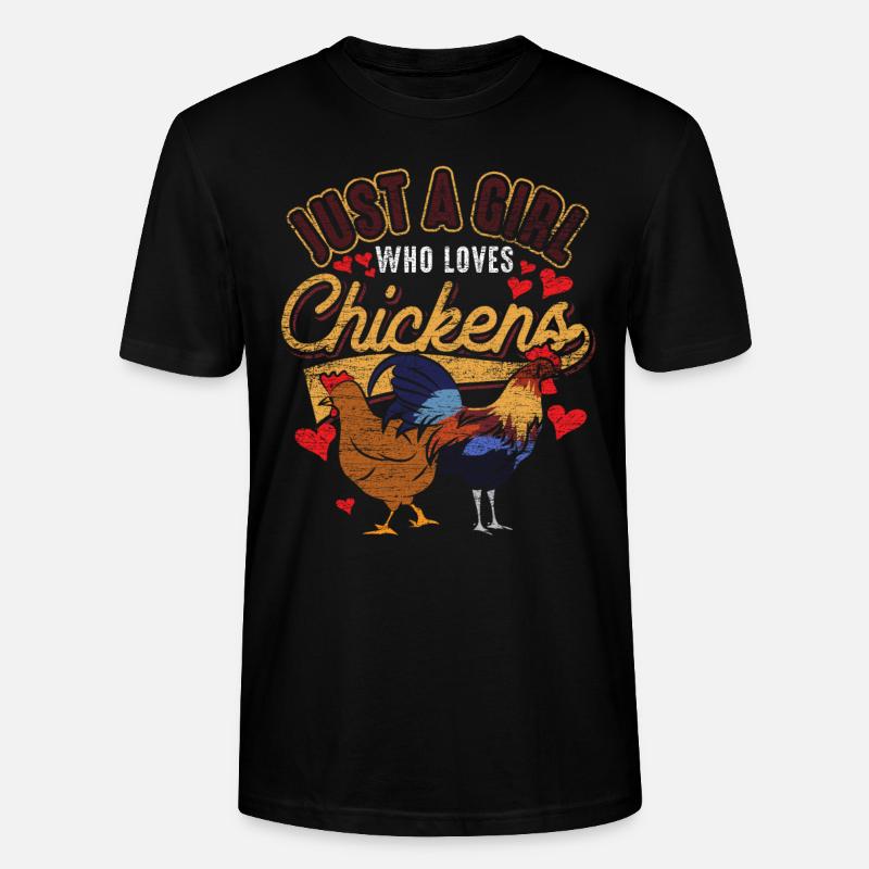 Huhn Mädchen - Stanley/Stella Unisex Bio-T-Shirt CRAFTER - Schwarz