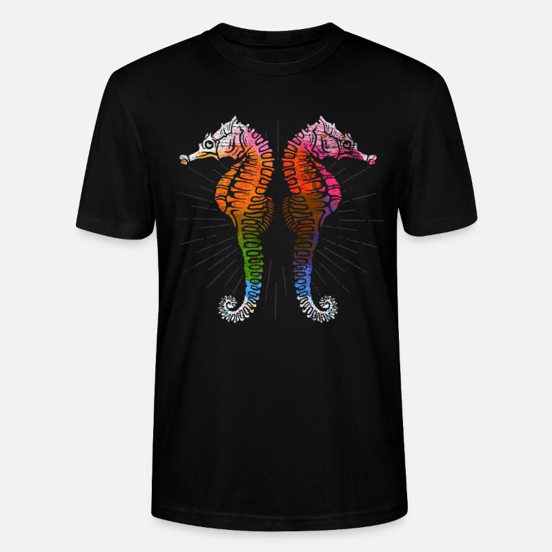 Seepferdchen - Stanley/Stella Unisex Bio-T-Shirt CRAFTER - Schwarz