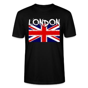 London - Stanley/Stella CRAFTER Unisex Organic T-Shirt - black - Front - Alina (178cm) & Michal (187cm)