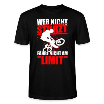 Mountainbiker Mountainbike Hobby - Stanley/Stella Unisex Bio-T-Shirt CRAFTER - Schwarz - Vorne - Alina (178cm) & Michal (187cm)