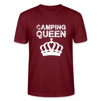 Camping Queen Camper - T-shirt bio CRAFTER Stanley Stella Unisexe - bordeaux - Devant - Alina (178cm) & Michal (187cm)