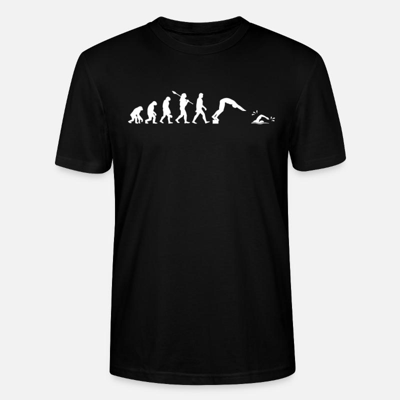 Schwimmer Evolution - Stanley/Stella Unisex Bio-T-Shirt CRAFTER - Schwarz