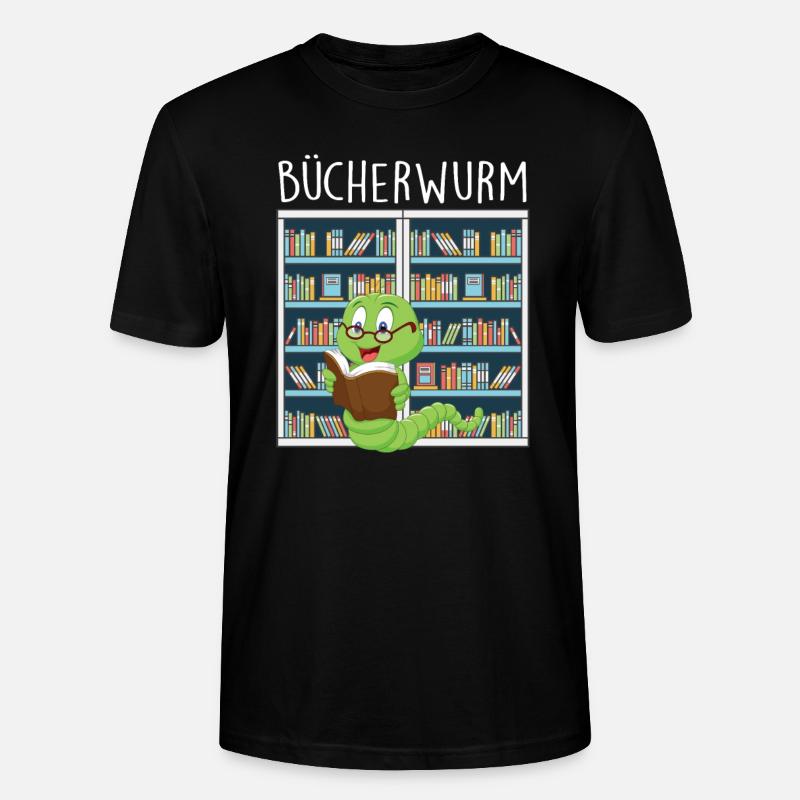 Bucherwurm dans la bibliothèque - T-shirt bio CRAFTER Stanley Stella Unisexe - noir