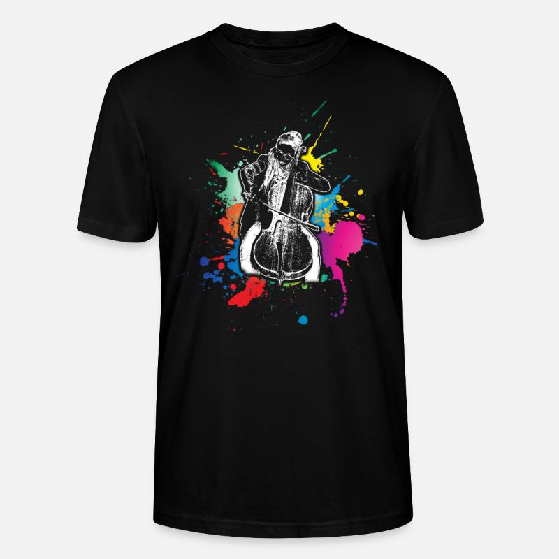 violoncelle - T-shirt bio CRAFTER Stanley Stella Unisexe - noir