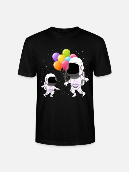 Astronomy astronaut child - Stanley/Stella CRAFTER Unisex Organic T-Shirt - black