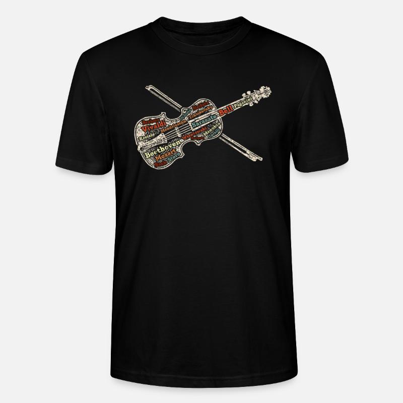 Violon violon - T-shirt bio CRAFTER Stanley Stella Unisexe - noir
