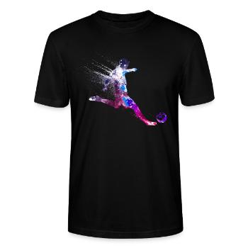 Attaquant, buteur, footballeur, défenseur - T-shirt bio CRAFTER Stanley Stella Unisexe - noir - Devant - Alina (178cm) & Michal (187cm)