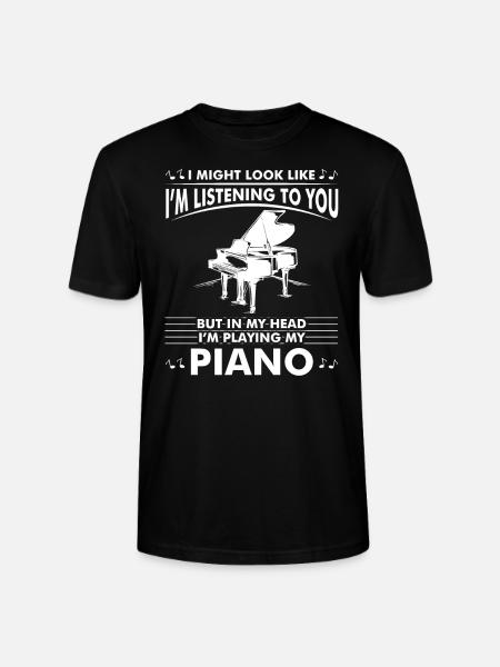 Piano piano - Stanley/Stella CRAFTER Unisex Organic T-Shirt - black