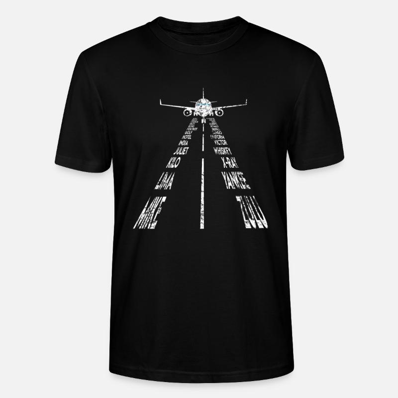 Flugzeug - Stanley/Stella Unisex Bio-T-Shirt CRAFTER - Schwarz