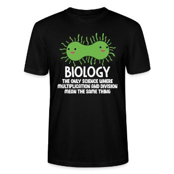 Biologie - Stanley/Stella Unisex Bio-T-Shirt CRAFTER - Schwarz - Vorne - Alina (178cm) & Michal (187cm)