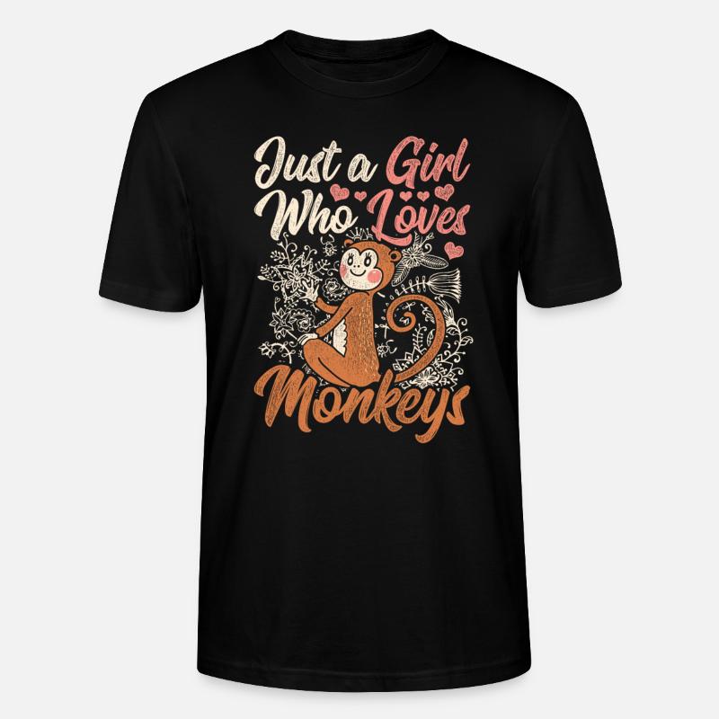 Singe singe - T-shirt bio CRAFTER Stanley Stella Unisexe - noir